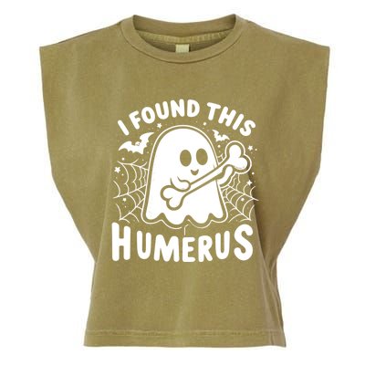 I Found This Humerus Halloween Ghost Humorous Saying Funny Funny Gift Garment-Dyed Women's Muscle Tee