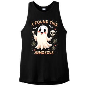 I Found This Humorous Halloween Ghost Design Cool Gift Ladies PosiCharge Tri-Blend Wicking Tank