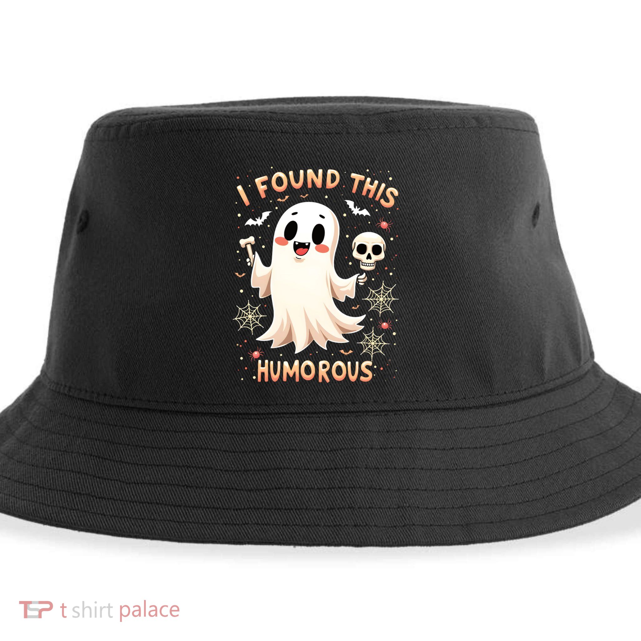 I Found This Humorous Halloween Ghost Design Cool Gift Sustainable Bucket Hat