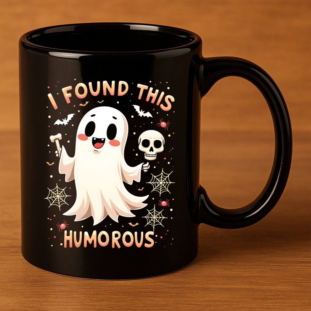 I Found This Humorous Halloween Ghost Design Cool Gift 11oz C Handle Ceramic Mug