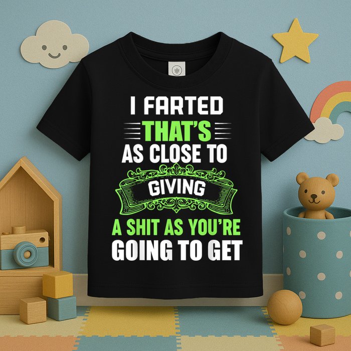 I Farted That's As Close To Giving A Shit Toddler T-Shirt