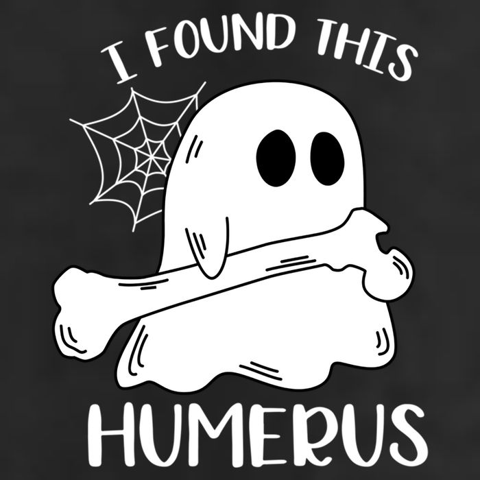 I Found This Humerus Funny Orthopedic Surgeon Ghost Gift Adult Drive Performance Visor