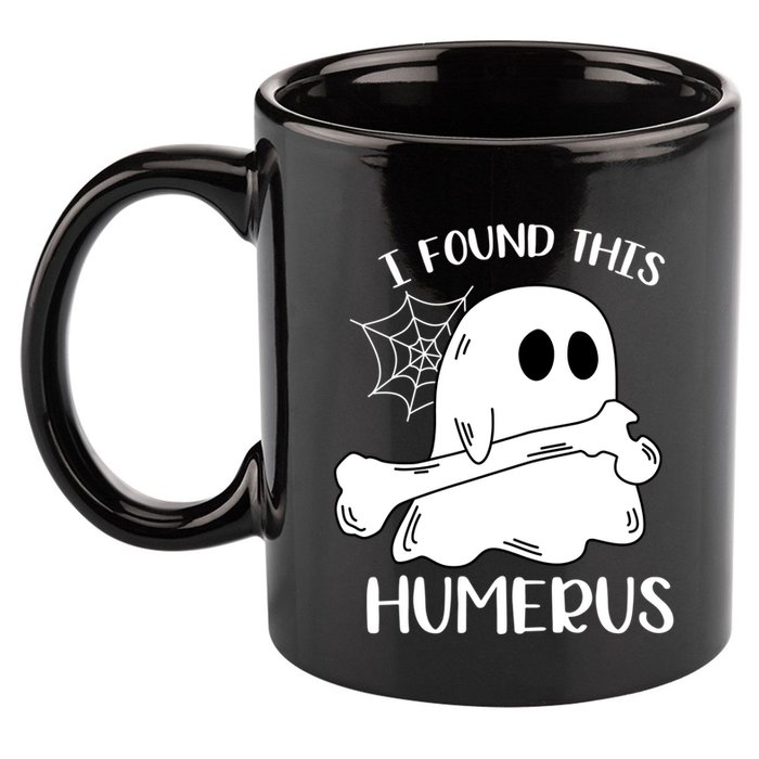 I Found This Humerus Funny Orthopedic Surgeon Ghost Gift 11oz C Handle Ceramic Mug