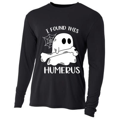 I Found This Humerus Funny Orthopedic Surgeon Ghost Gift Cooling Performance Long Sleeve Crew