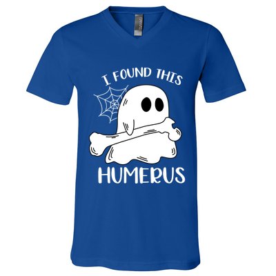 I Found This Humerus Funny Orthopedic Surgeon Ghost Gift V-Neck T-Shirt