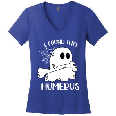 I Found This Humerus Funny Orthopedic Surgeon Ghost Gift Women's V-Neck T-Shirt