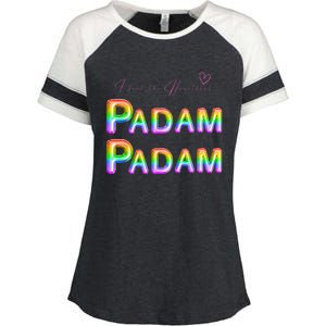 I Feel The Heartbeat PADAM PADAM LGBTQ Celebrating People Enza Ladies Jersey Colorblock Tee