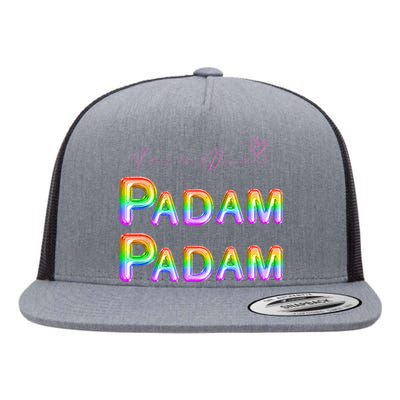 I Feel The Heartbeat PADAM PADAM LGBTQ Celebrating People Flat Bill Trucker Hat