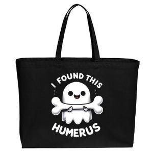 I Found This Humerus Halloween Ghost Bone Funny Humorous Gift Cotton Canvas Jumbo Tote