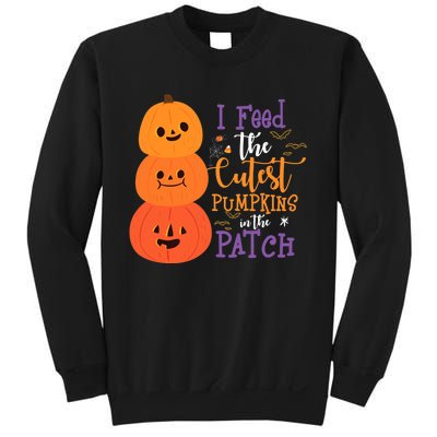 I Feed The Cutest Pumpkins In The Patch Halloween Lunch Lady Sweatshirt