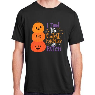 I Feed The Cutest Pumpkins In The Patch Halloween Lunch Lady Adult ChromaSoft Performance T-Shirt