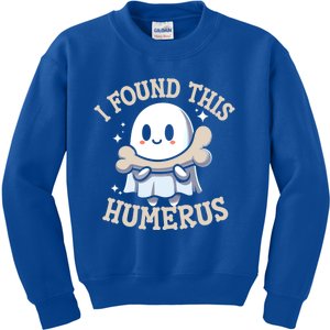 I Found This Humerus Halloween Ghost Bone Humorous Funny Gift Kids Sweatshirt