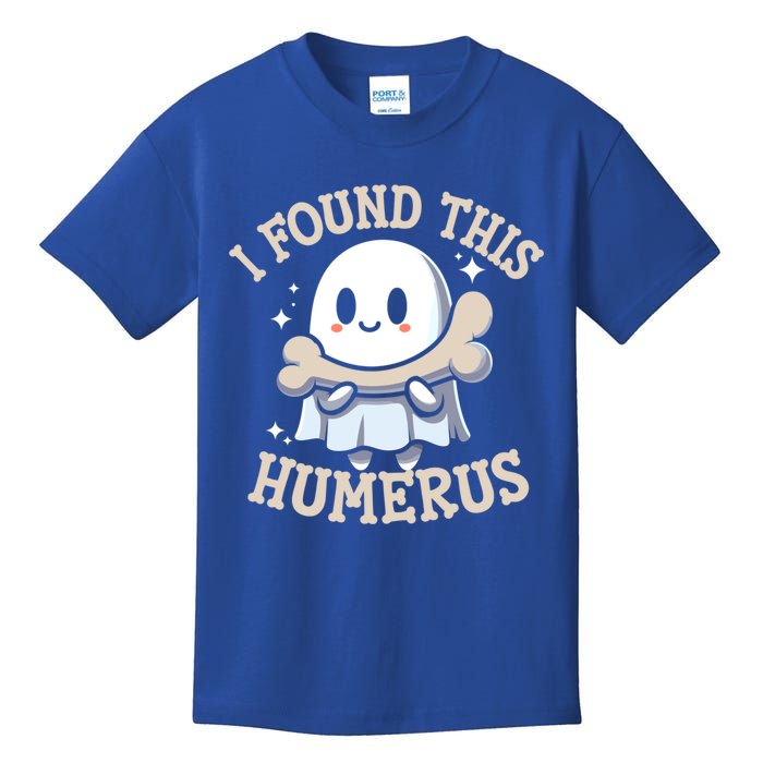 I Found This Humerus Halloween Ghost Bone Humorous Funny Gift Kids T-Shirt