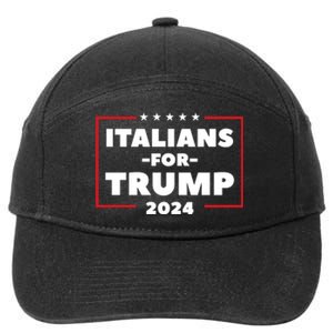 Italians For Trump 2024 7-Panel Snapback Hat