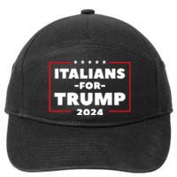 Italians For Trump 2024 7-Panel Snapback Hat