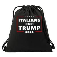 Italians For Trump 2024 Drawstring Bag