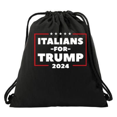 Italians For Trump 2024 Drawstring Bag