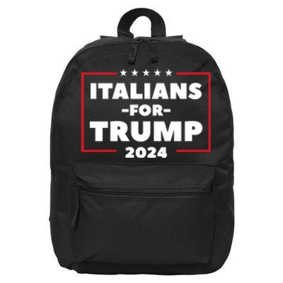 Italians For Trump 2024 16 in Basic Backpack