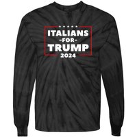 Italians For Trump 2024 Tie-Dye Long Sleeve Shirt