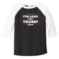 Italians For Trump 2024 Toddler Fine Jersey T-Shirt