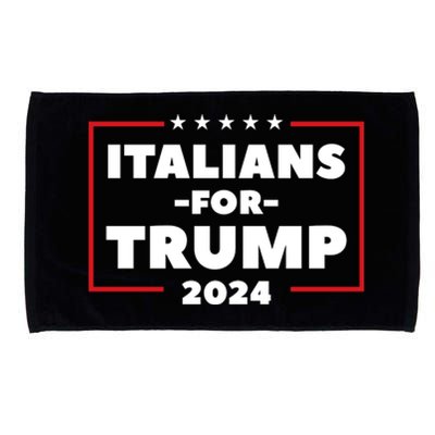 Italians For Trump 2024 Microfiber Hand Towel