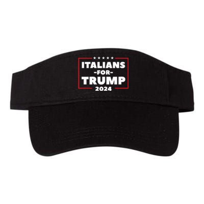 Italians For Trump 2024 Valucap Bio-Washed Visor