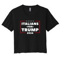 Italians For Trump 2024 Women's Crop Top Tee