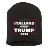 Italians For Trump 2024 Short Acrylic Beanie