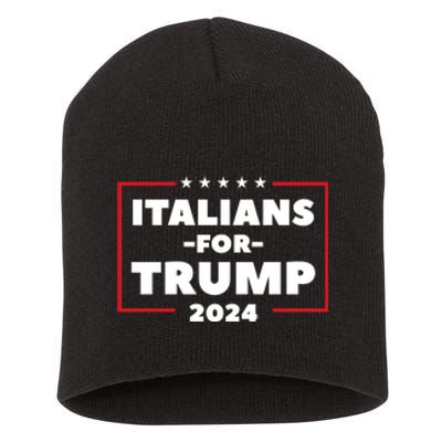 Italians For Trump 2024 Short Acrylic Beanie