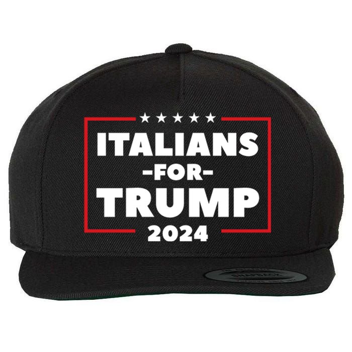 Italians For Trump 2024 Wool Snapback Cap