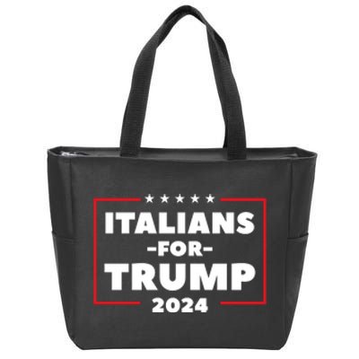 Italians For Trump 2024 Zip Tote Bag