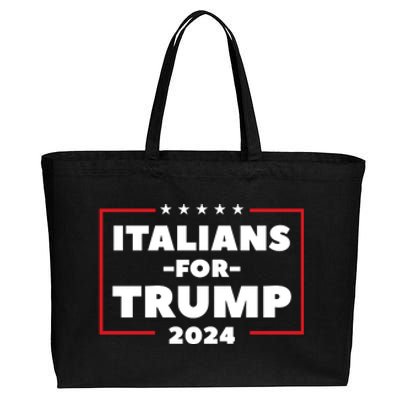 Italians For Trump 2024 Cotton Canvas Jumbo Tote