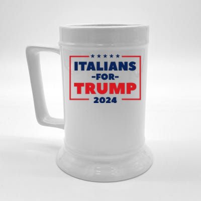 Italians For Trump 2024 Beer Stein