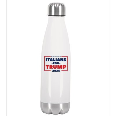 Italians For Trump 2024 Stainless Steel Insulated Water Bottle