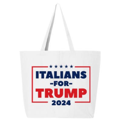 Italians For Trump 2024 25L Jumbo Tote