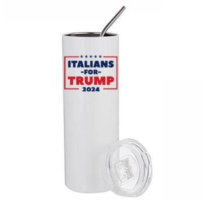 Italians For Trump 2024 Stainless Steel Tumbler