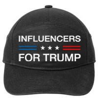 Influencers For Trump 2024 Funny Election Influencer Creator 7-Panel Snapback Hat