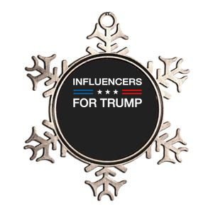 Influencers For Trump 2024 Funny Election Influencer Creator Metallic Star Ornament