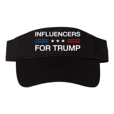 Influencers For Trump 2024 Funny Election Influencer Creator Valucap Bio-Washed Visor