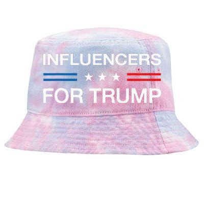 Influencers For Trump 2024 Funny Election Influencer Creator Tie-Dyed Bucket Hat