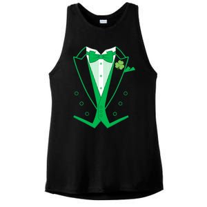 Irish Formal Tuxedo St. Patrick's Day Ladies PosiCharge Tri-Blend Wicking Tank