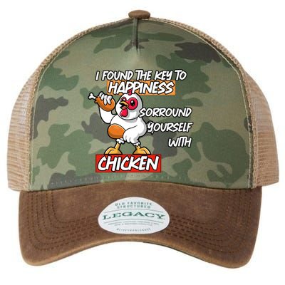 I Found The Key To Happiness, Surround Yourself With Chickens Legacy Tie Dye Trucker Hat