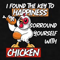 I Found The Key To Happiness, Surround Yourself With Chickens Ladies PosiCharge Tri-Blend Wicking Tank