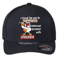 I Found The Key To Happiness, Surround Yourself With Chickens Flexfit Unipanel Trucker Cap