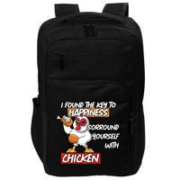 I Found The Key To Happiness, Surround Yourself With Chickens Impact Tech Backpack
