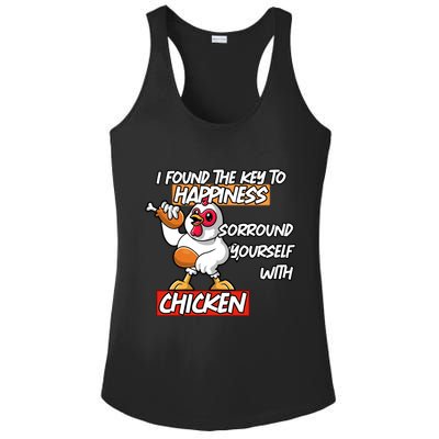 I Found The Key To Happiness, Surround Yourself With Chickens Ladies PosiCharge Competitor Racerback Tank