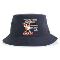 I Found The Key To Happiness, Surround Yourself With Chickens Sustainable Bucket Hat