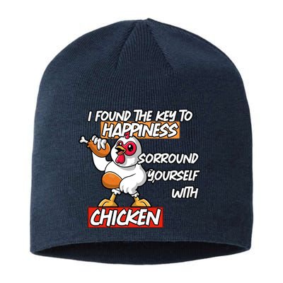 I Found The Key To Happiness, Surround Yourself With Chickens Sustainable Beanie