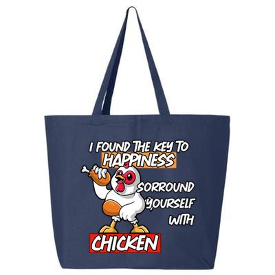 I Found The Key To Happiness, Surround Yourself With Chickens 25L Jumbo Tote