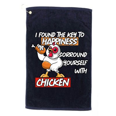 I Found The Key To Happiness, Surround Yourself With Chickens Golf Towel